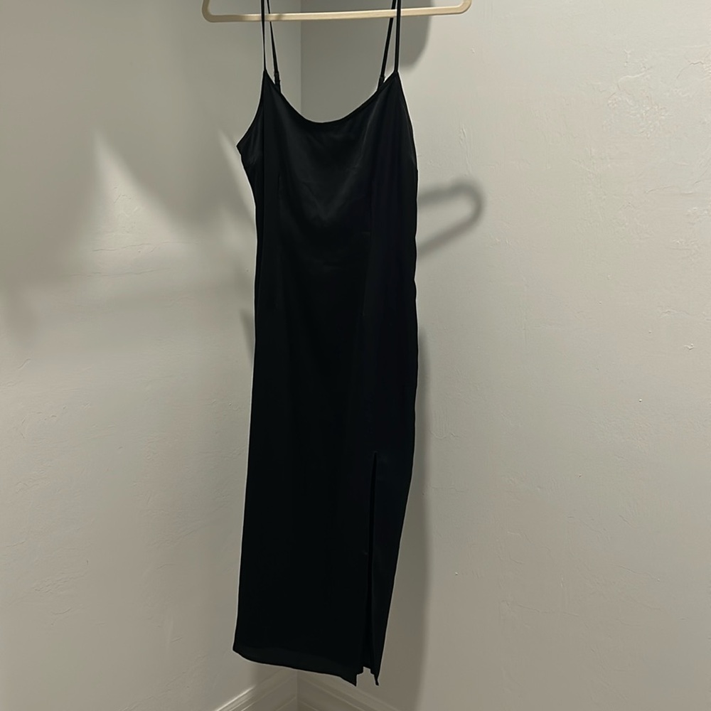 Abercrombie & Fitch black satin dress